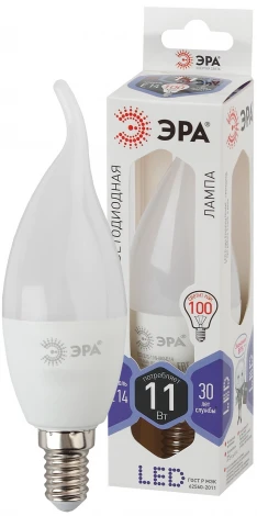 Лампочка светодиодная E14 11W ЭРА LED BXS-11W-860-E14