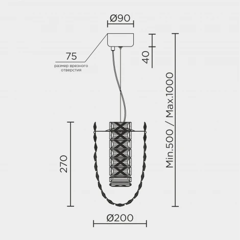 Подвесная люстра хрустальная Modelux ML.755.2 GD