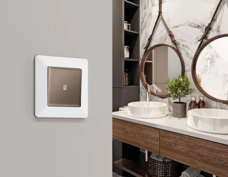 Рамка Ambrella Volt ALFA Line (Белый матовый) 1-ая AF110121