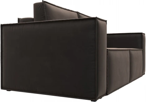 Диван прямой Куба мини (Коричневый/Велюр) Лига Диванов арт.121874