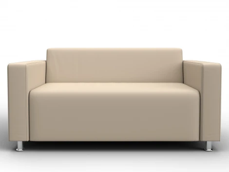 Диван прямой Лига-093 ВН (ДСП,Брус,Фанера,Экокожа/Бежевый) Лига Диванов 134958