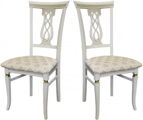 Стул Агнесс слоновая кость/золото, Маркус ваниль от фабрики Mebelik