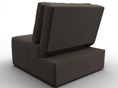Кресло-кровать Лига-107 (80) (ЛДСП,Брус,Фанера,Рогожка/Коричневый) Лига Диванов 134891