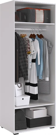 Ева Шкаф двухдверный 102.01 Mebelson (ЛДСП,МДФ,ПВХ,Пластик/Светлое дерево,Белый) арт.UL.102-M.104.01.3101