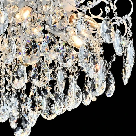 Потолочная люстра RGB хрустальная с пультом Reluce 04024-0.3-06 WH+SILVER PN+RGB (220V)