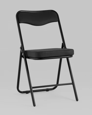 Стул складной Джонни иск.кожа черный, каркас черный матовый Stool Group УТ000043450