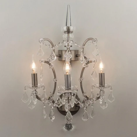 Бра Rococo L27923.65 (220V, хрусталь, подвески, подсвечник, свеча)