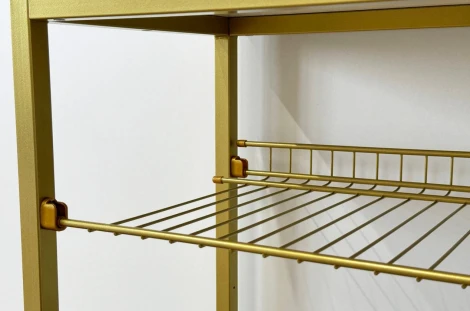 Обувница Классная 1 Mebelson (ЛДСП,Металл/Светлое дерево,Белый,Золотой) арт.172188,3326