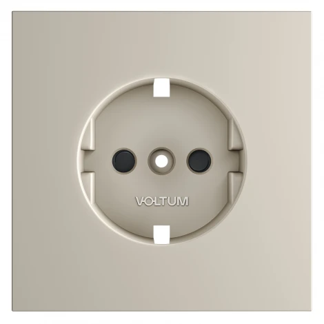 Накладка для розетки с заземлением и защитными шторками Voltum S70 VLS000703 (кашемир)
