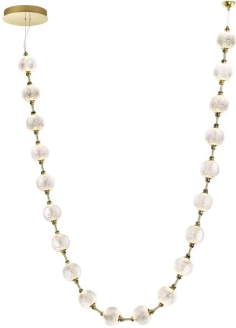 Подвесной светильник Odeon Light Crystal 5008/80L золотой/прозрачный/металл/акрил LED 80W (220V, шарики, бусы)