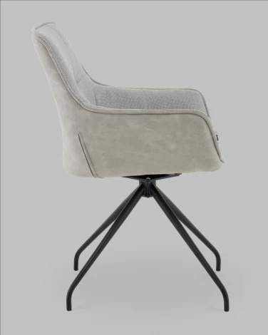 Кресло вращающееся Кимберли рогожка/замша серый Stool Group арт.УТ000041750