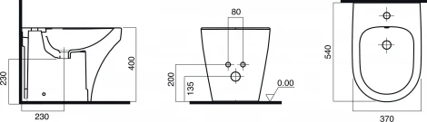 Биде напольное Am.Pm Inspire C503111WH