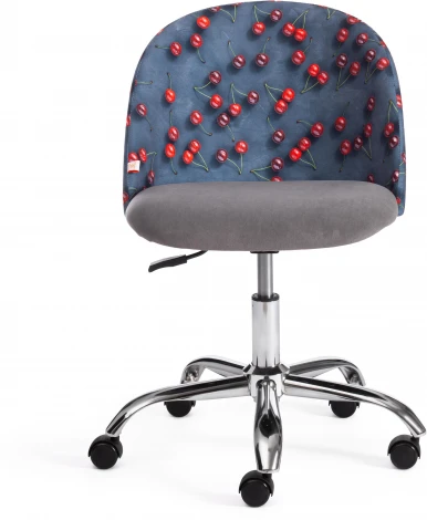 Кресло MELODY ткань/флок, серый, Botanica 08 cherry/29 Tetchair 19029