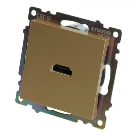 Розетка HDMI (золото) Stekker Катрин 50060