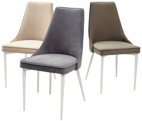 Стул NEPAL-P БЕЖЕВЫЙ #5, велюр/ белый каркас M-City 461MC03822