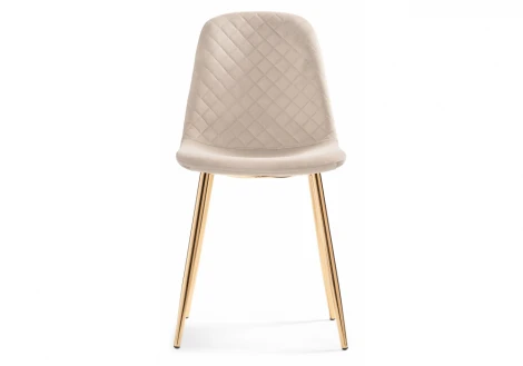 Стул Woodville на металлокаркасе Dabl latte / gold 15325