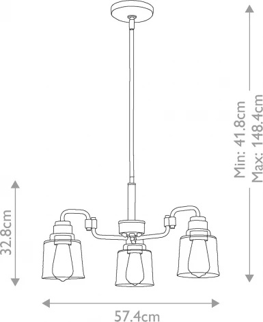 Потолочная люстра на штанге Kichler Aivian KL-AIVIAN3-WBR (220V)