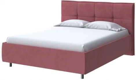 PROxSON Кровать Lino без основания (Ткань: Велюр Ultra Багряный) 120x190