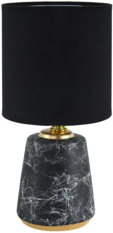 Настольная лампа Lumion Giata 8170/1T черный, керамика/текстиль E14 1*40W 220V (выключатель, круглые)