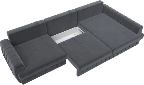 Диван угловой Лига-057 НПБ Лонг угол правый Лига Диванов (Велюр) арт.129300