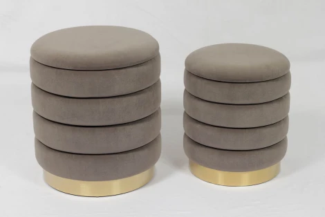 Комплект из 2 пуфиков серый MY iNTERNO Dallas MY19A240G(Small+big)