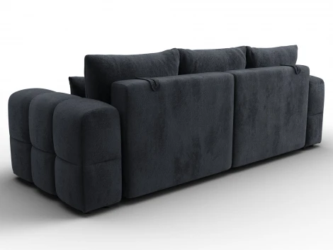 Диван прямой Лига-110 НПБ (ДВП,ДСП,ЛДСП,Брус,Фанера,Велюр/Темно-серый) Лига Диванов 136513