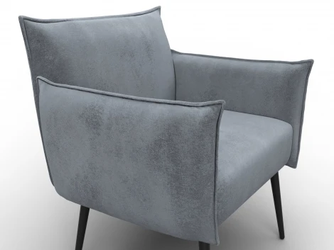 Кресло Лига-083 (Фанера/Металл/Велюр/Серый) Лига Диванов 132320