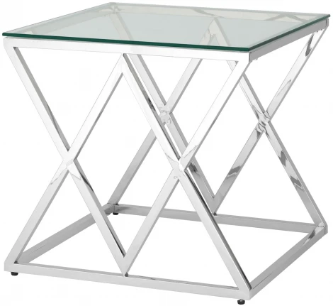 Журнальный стол Stool Group 55*55 ИНСИГНИЯ серебро УТ000001506