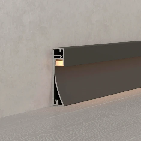 Профиль PLINTUS-H54-2000 BLACK (Arlight, Алюминий) 045433