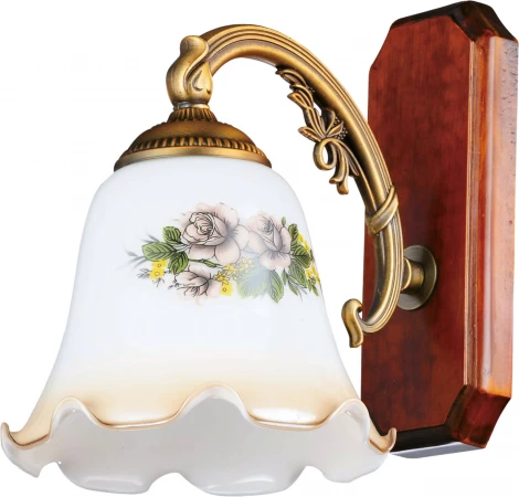 Бра N-Light 857 857-01-01 красное дерево+бронза