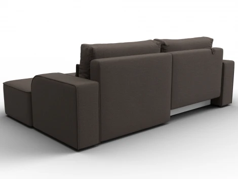 Диван угловой Лига-120 угол правый (ДСП,Брус,Фанера,ЛДС,Рогожка/Коричневый) Лига Диванов 137284