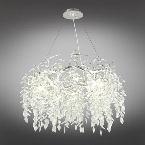 Подвесная люстра Aployt Gertunia APL.847.13.13 (220V, хрусталь, на тросе, листья, ветки)