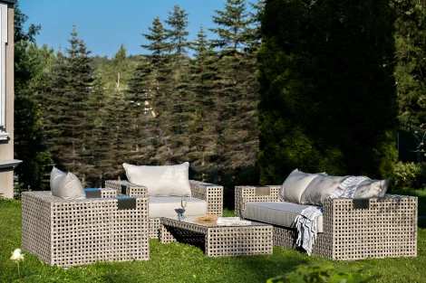 "Тито" лаунж-зона из искусственного ротанга, цвет серый 4SIS арт.УТ-00007461