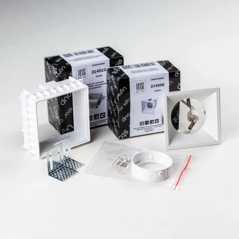 Встраиваемый светильник под гипсокартон и под LED модуль/ламп МR16 Lightstar Domino G214506WMOD (220V)