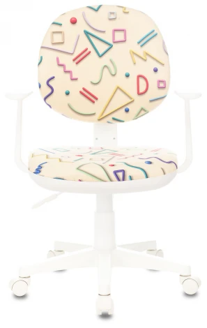 Кресло детское Бюрократ CH-W356AXSN песочный Sticks 02 крестовина пластик пластик белый