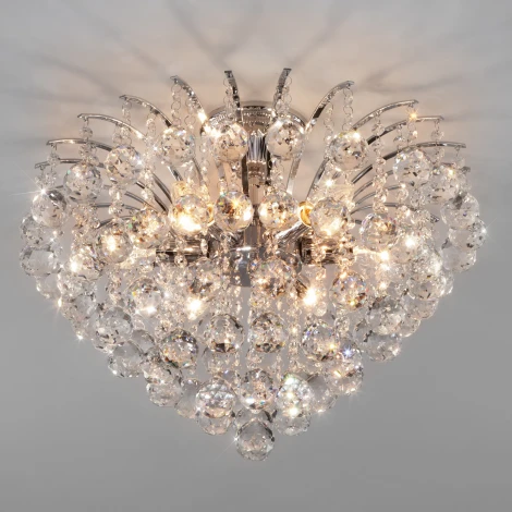 Потолочная люстра Eurosvet Ostiniya 3299/6 хром / прозрачный хрусталь