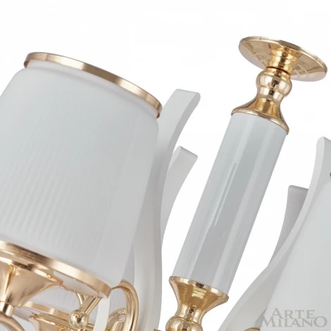 Подвесная люстра Arte Milano Florentia-3857 303857/8 Wh/Gd (220V, на цепи)