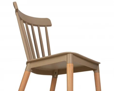 Набор 4 шт стул обеденный DOBRIN THEO (ножки светлый бук, цвет бежевый (GR-03))