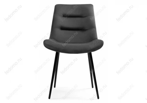 Стул на металлокаркасе Орди графитовый / черный глянец