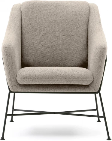 Brida Кресло бежевое на черных стальных ножках La Forma (ex Julia Grup) арт.181449
