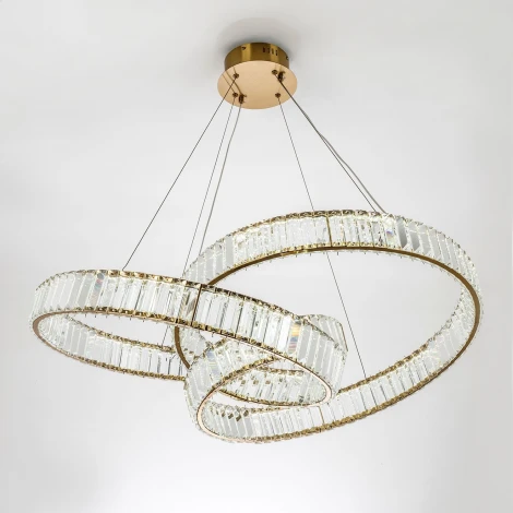 Подвесной светильник светодиодный хрустальный с регулировкой цветовой температуры Modelux MODESTYLE MS.9030.900 BS