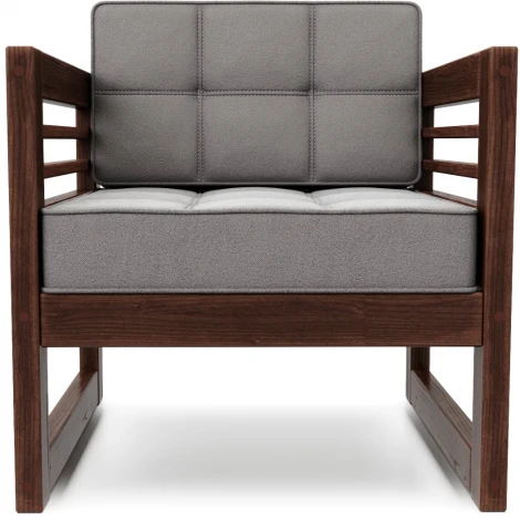 Кресло Arsko Сега орех велюр серый