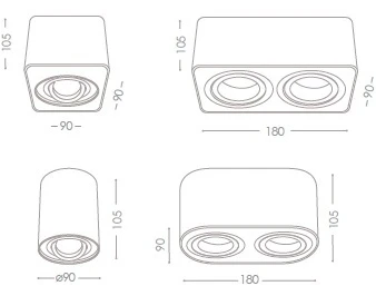 Точечный светильник Kanlux TOLEO 26110 (220V, круглые)