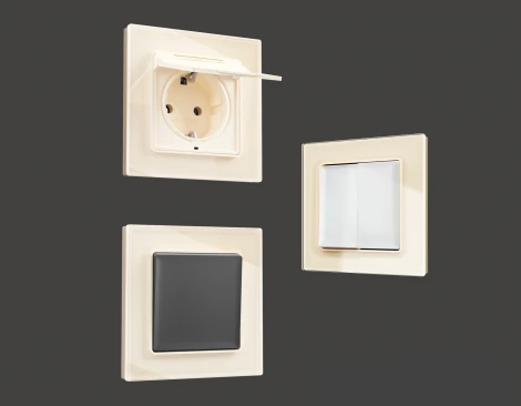 Рамка Ambrella Volt ALFA Platos (Бежевый Стекло органическое) 5-ая AF330305