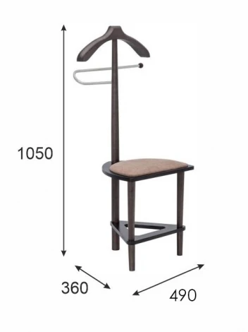 Вешалка костюмная с сиденьем В 26Н венге от фабрики Mebelik