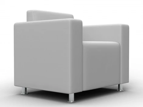 Кресло Лига-093 ВН (ДСП,Брус,Фанера,Экокожа/Белый) Лига Диванов 134973