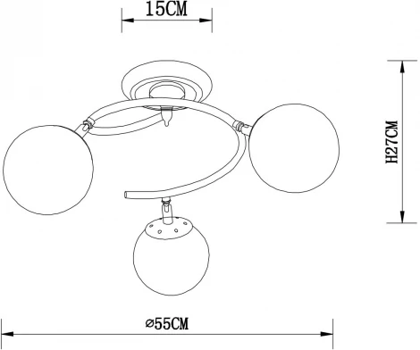 Потолочная люстра Arte Lamp Brooke A2717PL-3SS (220V, шарики)