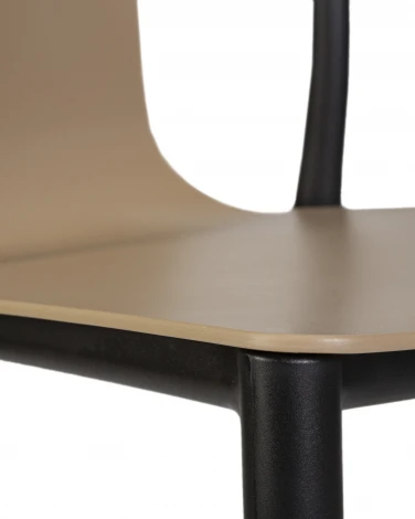 Набор 4 шт Стул обеденный DOBRIN ADAM (черный/бежевый)