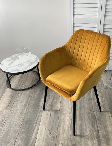 Стул ALABAMA BLUVEL-68 YELLOW, велюр
