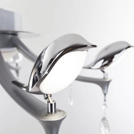 Потолочная люстра IDLamp Uccelli 385/8PF-LEDSilver